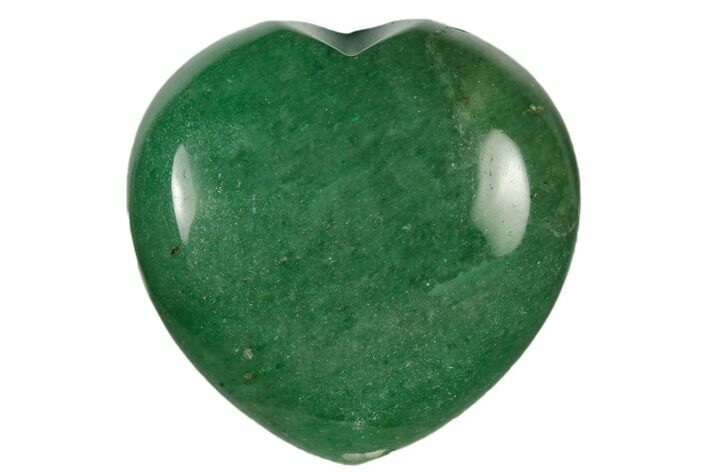 1.4" Polished Green Aventurine Heart - Photo 1
